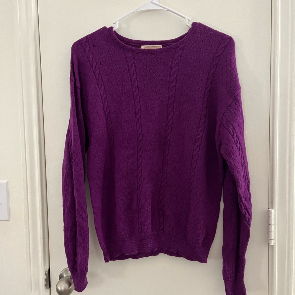 Pendleton vintage pure virgin wool purple sweater, size medium! Made in USA